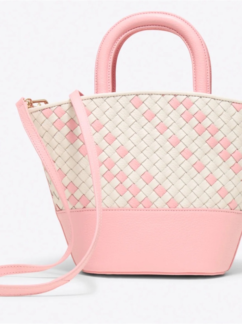 Draper James Woven Leather Mini Tote